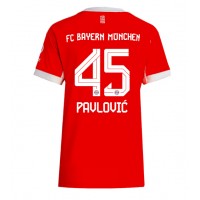 Stroje piłkarskie Bayern Munich Aleksandar Pavlovic #45 Koszulka Podstawowej dla damskie 2025-26 Krótki Rękaw